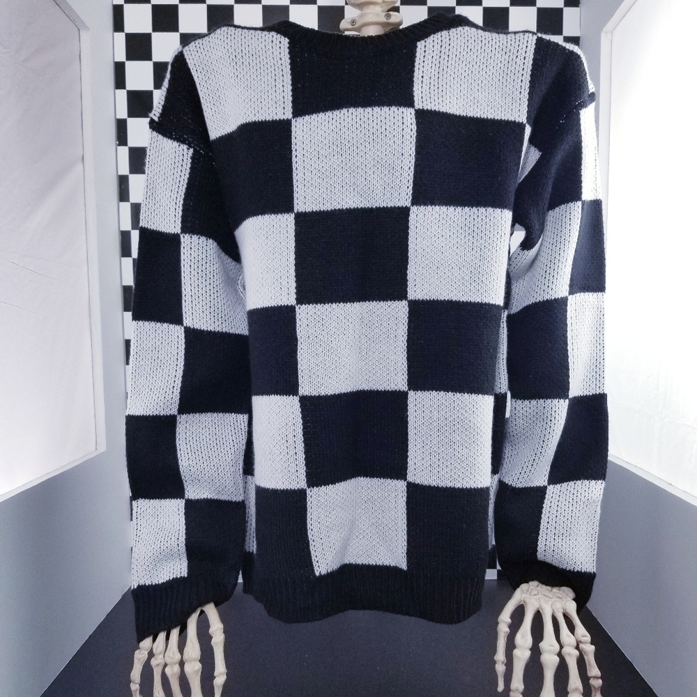 F21 Checkered Sweater